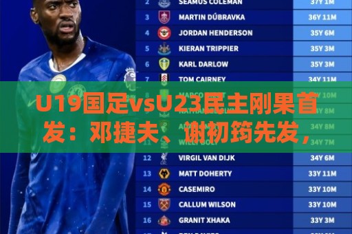 U19国足vsU23民主刚果首发：邓捷夫、谢初筠先发，苗润东出战